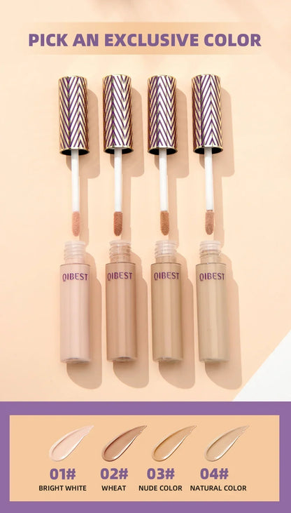 QIBEST Concealer Liquid Foundation Face Makeup Women Brightening Cream Full Coverage Concealer Lasting Modify Corrector Skin