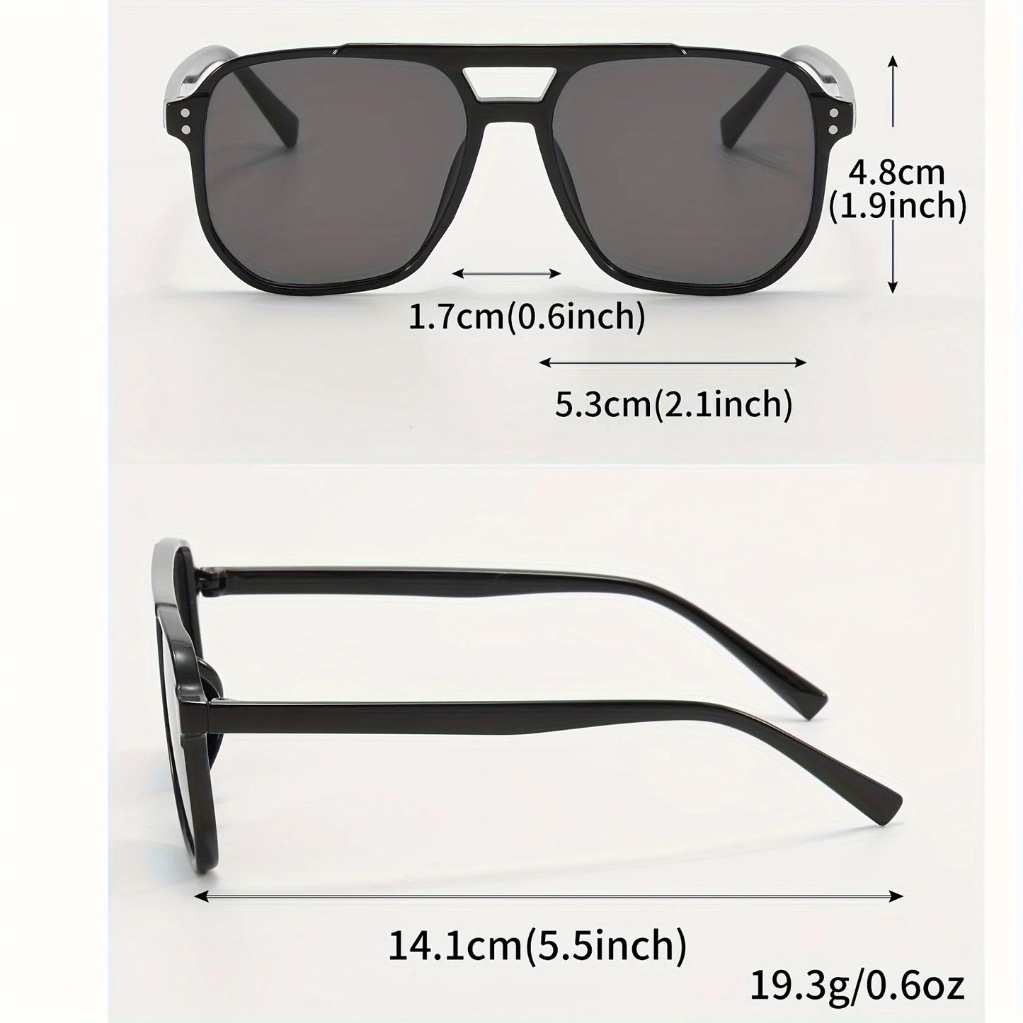 Double Bridge Aviator Sunglasses for Women Men Casual Fashion Anti Glare Sun Shades for Driving Beach Travel Fashion Eyewear