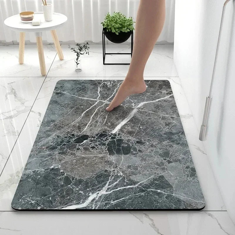 Bathroom Rugs Soft Diatomaceous Earth Floor Mat Super Absorbent Toilet Carpet Door Foot Mats Bath Non-slip Rubber Shower Rug Pad