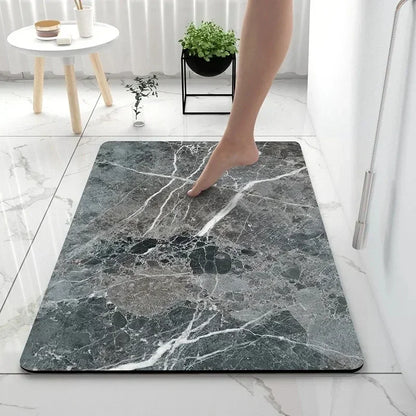 Bathroom Rugs Soft Diatomaceous Earth Floor Mat Super Absorbent Toilet Carpet Door Foot Mats Bath Non-slip Rubber Shower Rug Pad