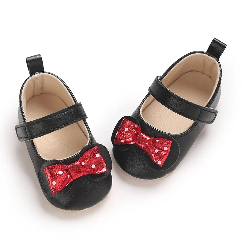 Black British Retro Princess Shoes For Spring And Autumn 0-18 Months Baby Shoes With Soft Soles And Non Slip Baby Walking Shoes