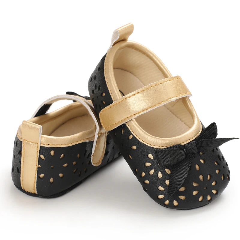 Black British Retro Princess Shoes For Spring And Autumn 0-18 Months Baby Shoes With Soft Soles And Non Slip Baby Walking Shoes