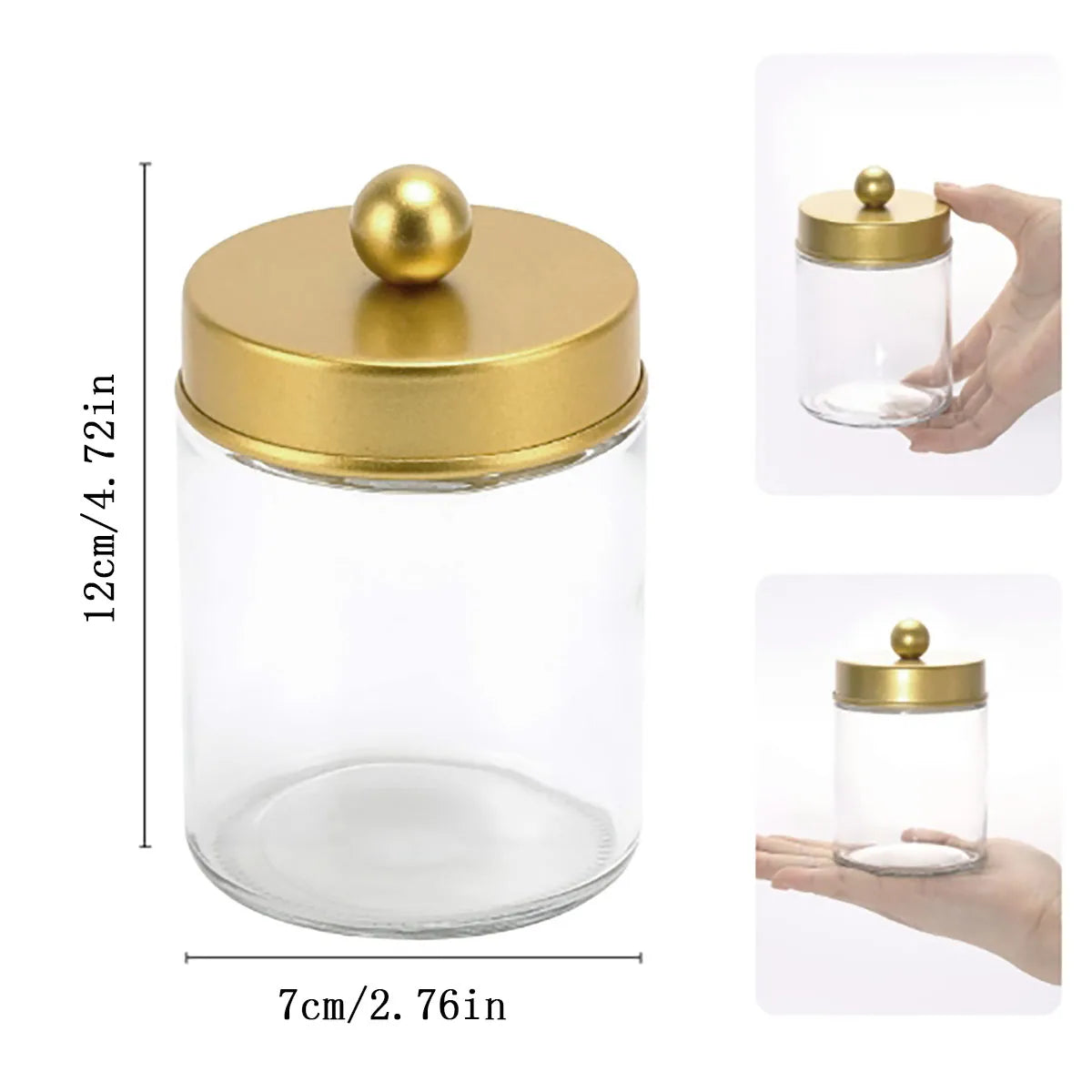 Bathroom Vanity Storage Organizer Set -- Farmhouse Decor Qtip Holder for Cotton Swabs,Makeup Sponges,Flossers,Paper Clips