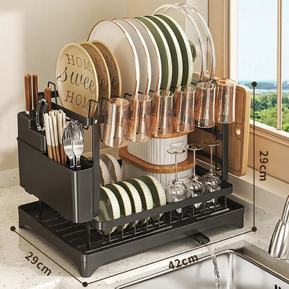 Kitchen Drainage Rack Dish Rack Dish Storage Household Chopsticks Knife and Fork Storage Rack Countertop Bowl Drying Shelf