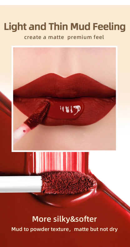 QIBEST 24 Colors Liquid Lipstick Ultra Matte Velvet Long Lasting Women Beauty Red Nonstick Cup Waterproof Lip Gloss Nude Makeup