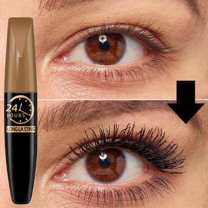 5D Eye Black Mascara Waterproof Lengthens Eyelashes Extension Silk Fiber Mascare Eye Makeup for Women Cosmetic Korean Make up