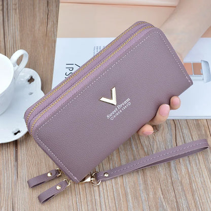 Pu Leather Women Wallets Women Purses Fashion Long Zipper Women's Wallet Money Coin Holder Female Long Purse Female Purse Zipper