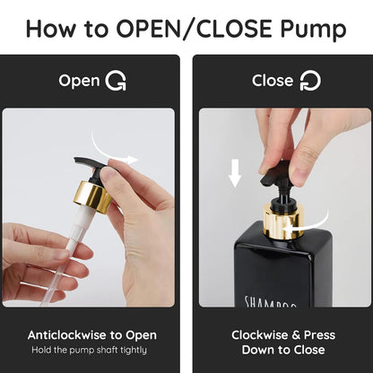 Shower Soap Dispenser Set Refillable Shampoo and Conditioner Bottle for Bathroom Kitchen Dish Soap Hand Soap Bottle