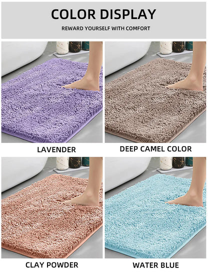 Bathroom mat chenille absorbent carpet bathroom bathtub room living room door bathroom absorbent pad