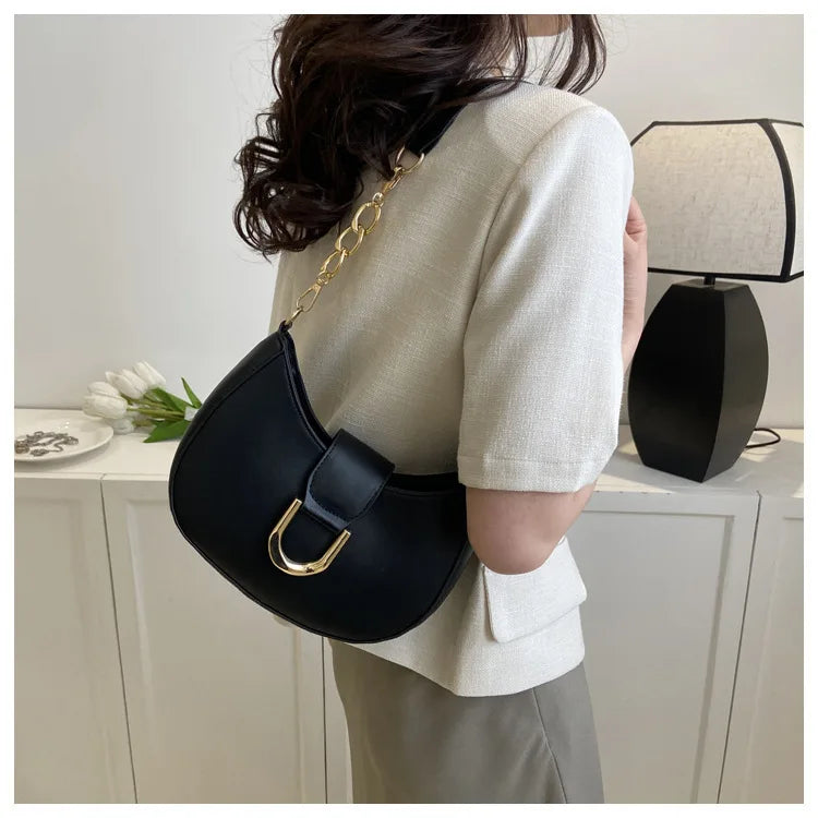 Trendy Pu Leather Shoulder Bag for Women Stylish Underarm Purse with Zipper Closure, Elegant Design Perfect for Everyday Use