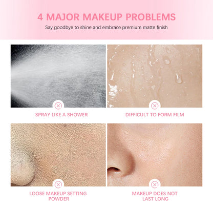 Mattifying Waterproof Setting Spray Glossy Matte Base Makeup Control Oil Non-Sticky Waterproof Make-up Fixer Spray for All Skin