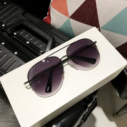 Classic Sunglass Aviator Metal Frame Outdoor Sports Anti-UV 400 Driving Sunglasses Glasses Unisex Ins Style Trendy Hip Hop