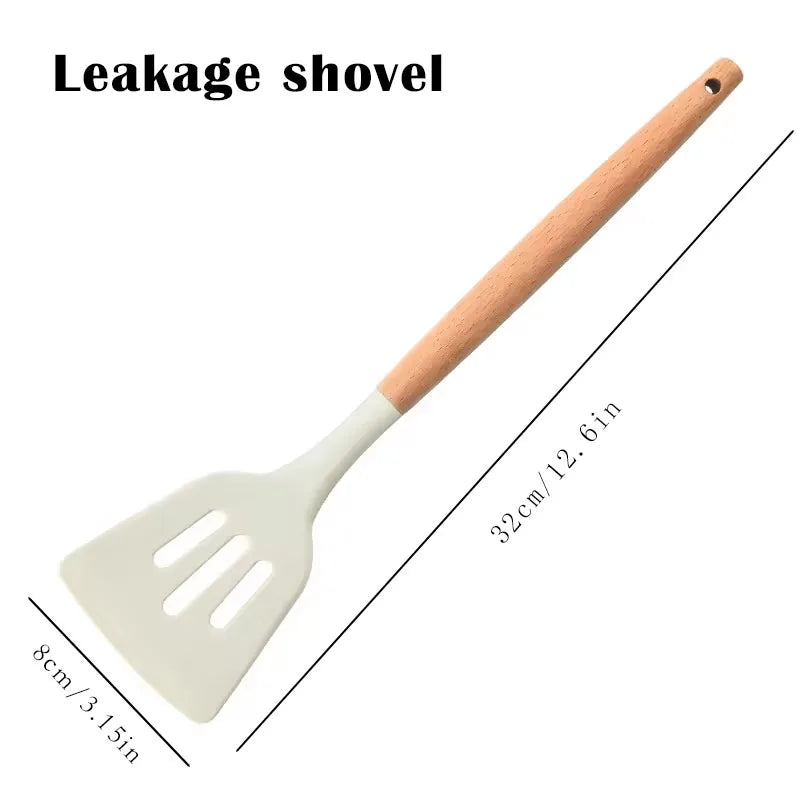 5PCS Kitchen Essentials Advanced Silicone Kitchenware Set with Spatula, Spoon, and Oil Scraper Cooking Utensils Appliances