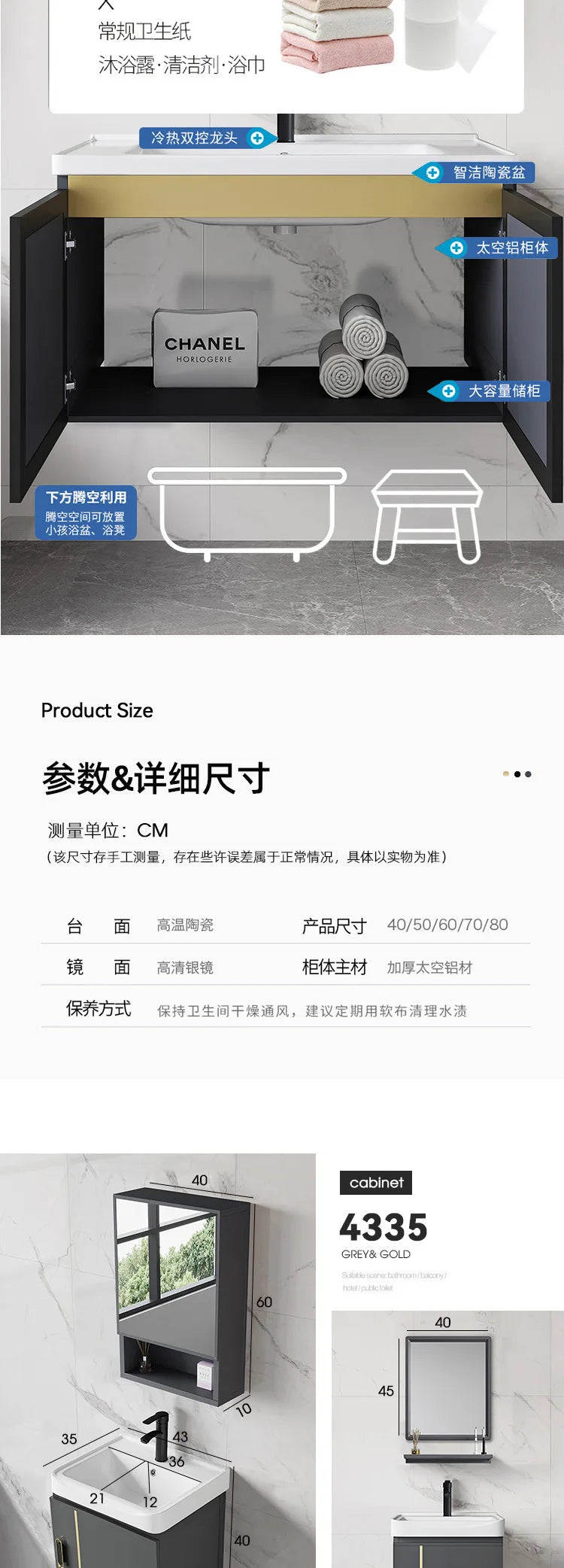 Bathroom Cabinet  Combination Bathroom Household Wash Basin Cabinet Bathroom Wash Basin