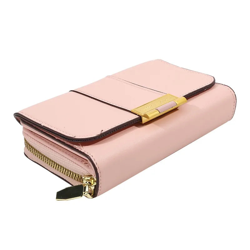 Women Wallets And Purses Vintage  PU Leather Wallet Female Clutch Purse Hasp Phone Bag Girls Card Bags