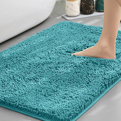 Bathroom mat chenille absorbent carpet bathroom bathtub room living room door bathroom absorbent pad