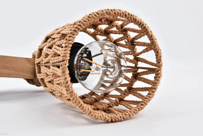 Bedroom Nursery Rattan Wall Sconces Lights Boho Wall Mount Light Fixtures Wicker Lamp