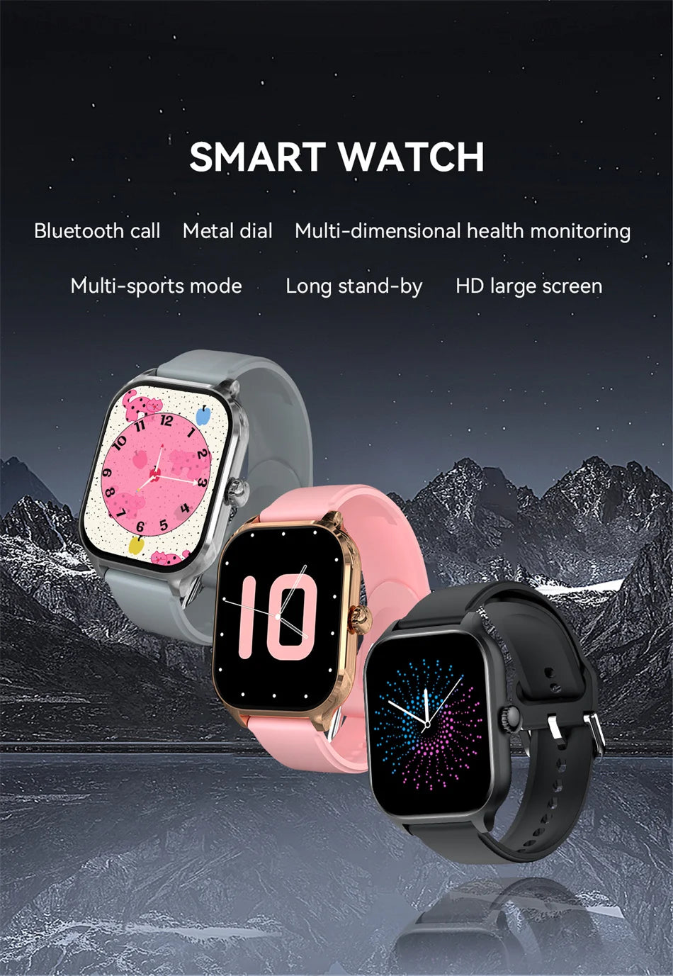 2025 New Smart Watch Men Women Gifts 2.01'' Full Touch Screen Sport Fitness Tracker Smartwatch Men BT Calls Digital smarthwhatch