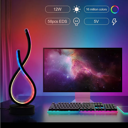 Modern LED Desk Lamp with USB Power, Adjustable Lighting, and Button Control