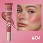 USHAS 4 Color Long-lasting Liquid Blush Facial Contouring Lightweight Soft Multi-Use Cream Blush Waterproof Facial Blush Stick