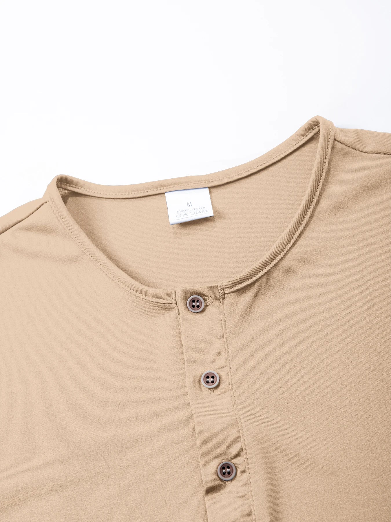 Summer Men Henley Collar T-shirts Button Slim Casual Male Solid Color Short Sleeve Men Sports T-shirt Polo shirt Tops