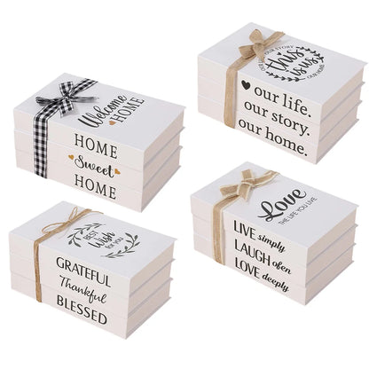 Decorative Book Stacks Folding Simulation Books Farmhouse Style Decor Charming Bookshelf Decoration Bookshelf Decor
