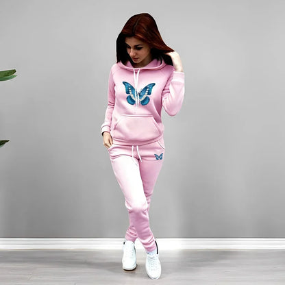 Women's 2 Piece Outfit Set Hoodie Joggers Tracksuit Casual Daily Fashion Autumn Winter Female Home Outdoor Comfort Warm Outfit