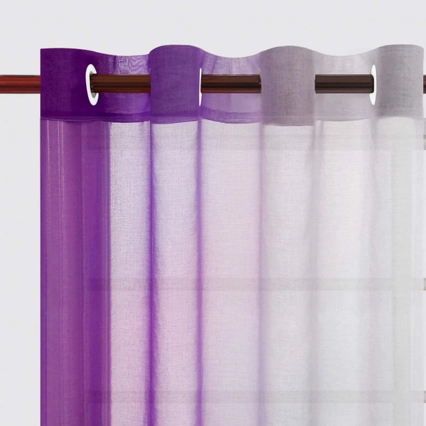 Blackout Curtains for Bedroom Faux Grommet Light Filtering Semi Sheer Gradient Window Curtain for Living Room Heat Blocking