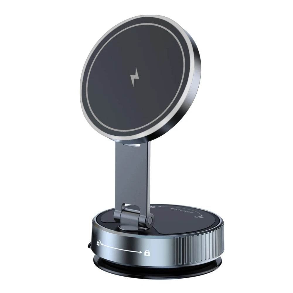 Car Wireless Charger For iPhone 17 16 15 14 13 12 Pro Max Magnetic Phone Charging Holder 360°Adjustable Suction Foldable Charger