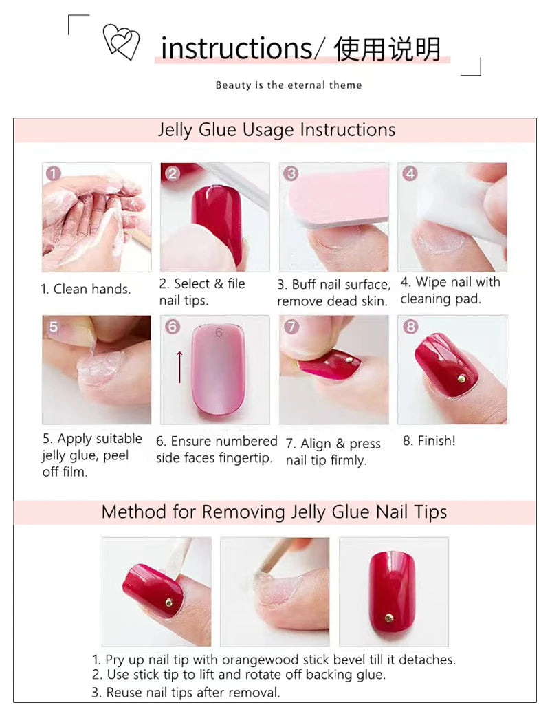 2 Sets Short Fake Nail Designs Red Stilettos Woman Artificial Press On Fake Nails For Gluing DIY Lady Finger Tip Manicure Tools