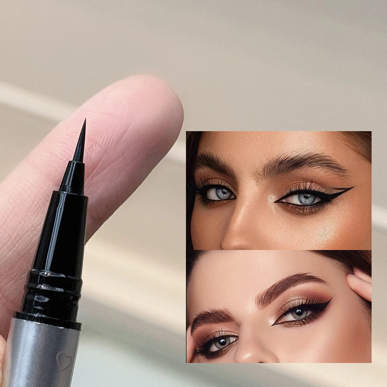 0.01mm ultra-fine precision waterproof liquid eyeliner, black, quick-drying, anti-smudge, anti-sweat, long-lasting eye-slimming