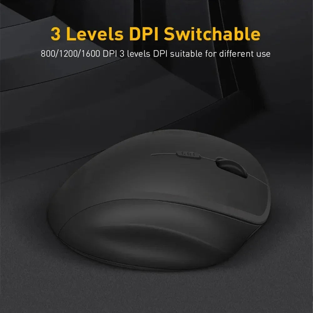 Wireless Mouse Ergonomic Computer Mouse PC Optical Mause with USB Receiver 6 buttons 2.4Ghz Wireless Mice 1600 DPI For Laptop