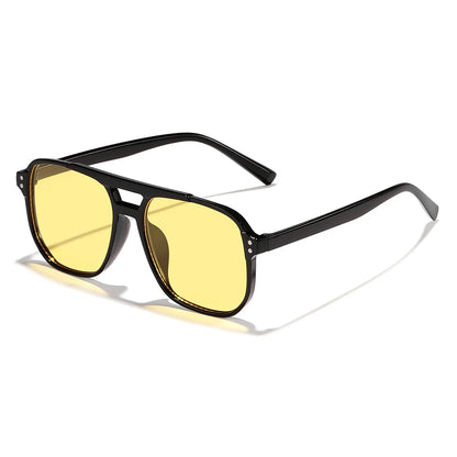 Double Bridge Aviator Sunglasses for Women Men Casual Fashion Anti Glare Sun Shades for Driving Beach Travel Fashion Eyewear