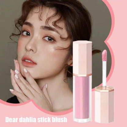3 Shades Soft Cream Blush Makeup Liquid Blush for Cheeks Weightless Long-Wearing Smudge Proof Natural Matte Powder Blusher
