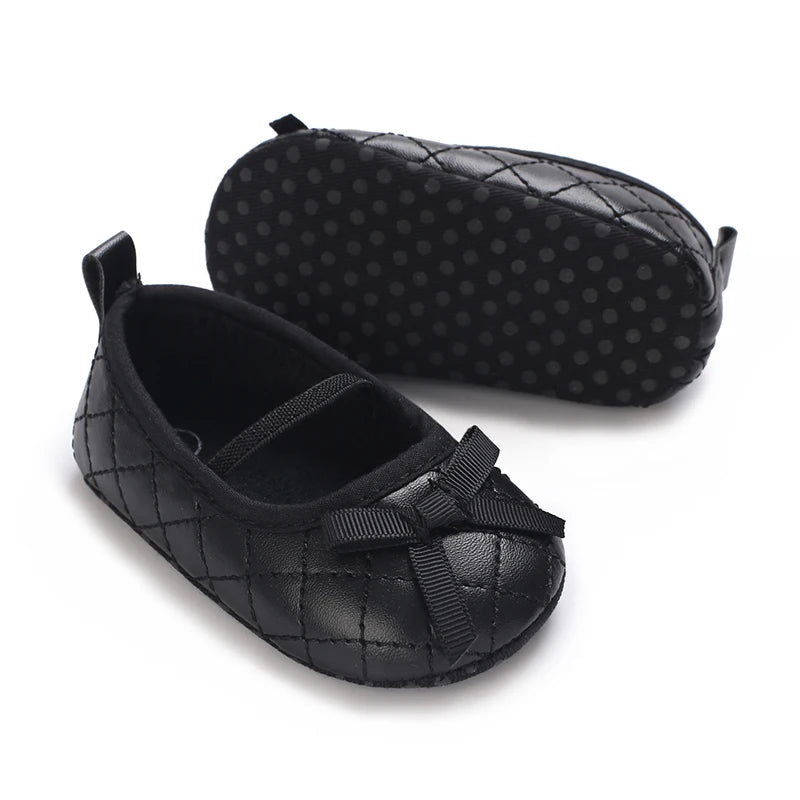 Black British Retro Princess Shoes For Spring And Autumn 0-18 Months Baby Shoes With Soft Soles And Non Slip Baby Walking Shoes