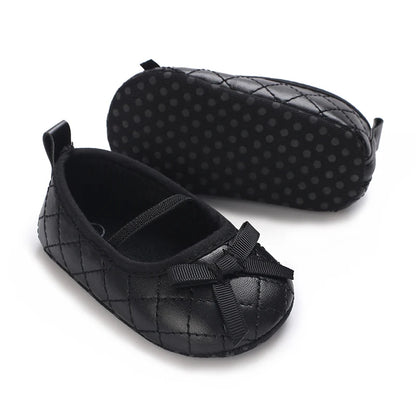 Black British Retro Princess Shoes For Spring And Autumn 0-18 Months Baby Shoes With Soft Soles And Non Slip Baby Walking Shoes