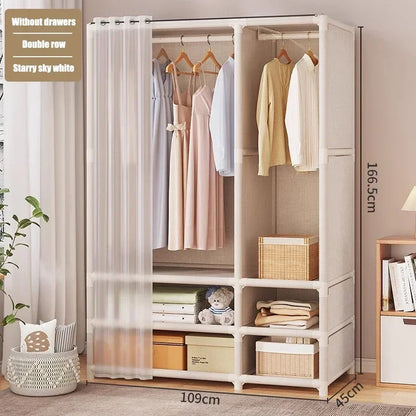 Floor-Standing Simple Wardrobes Home Large Capacity Durable Clothes Cabinet Dustproof And Economical Wardrobe Bedroom Furniture