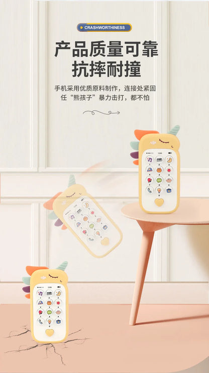 Baby Phone Toy Music Sound Telephone Sleeping Toys With Teether Simulation Phone Kids Infant Early Educational Toy Kids Gifts