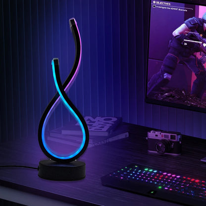 Modern LED Desk Lamp with USB Power, Adjustable Lighting, and Button Control