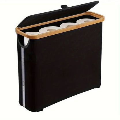 Bathroom Toilet Paper Storage Basket Bath Organizer with Lid Visible Tissue Holder for Bathroom Accessories Waterproof Design