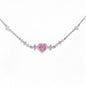Y2K Exquisite Sweet Pink Zircon Bowknot Love Heart Chain Bracelet For Women Girls Party Birthday Jewelry Gift