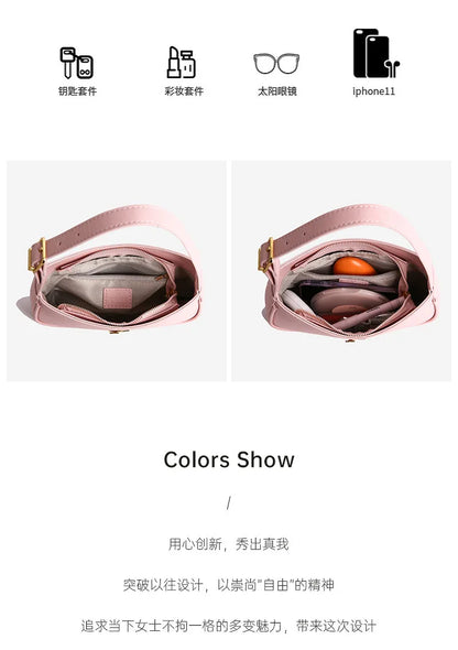 Luxury Underarm Bag for Women, Minimalist Designer Shoulder Purse, Fashionable Crossbody Bag, High-End Aesthetic & Versatile