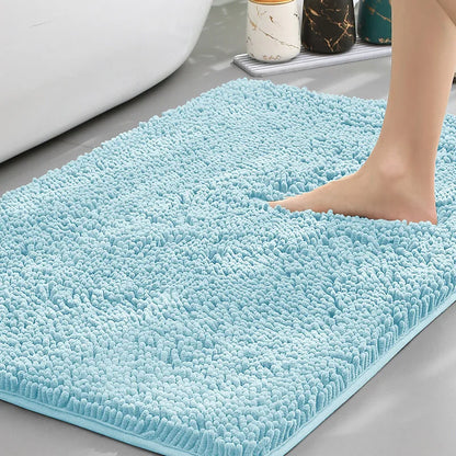 Bathroom mat chenille absorbent carpet bathroom bathtub room living room door bathroom absorbent pad