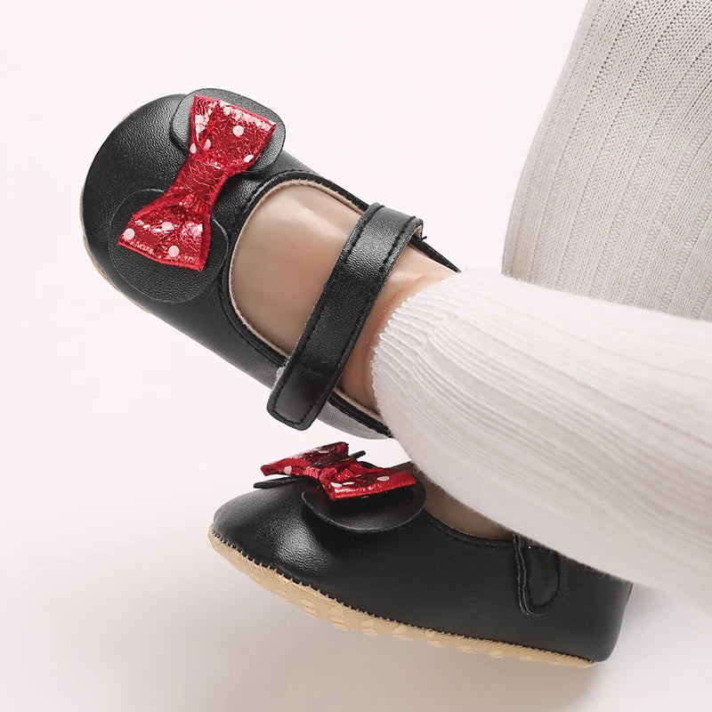 Black British Retro Princess Shoes For Spring And Autumn 0-18 Months Baby Shoes With Soft Soles And Non Slip Baby Walking Shoes