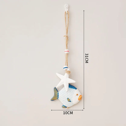 Seahorse/Fish/Star for Nautical Home Decoration Wall Hanging Ornament Statue Beach Theme Decor