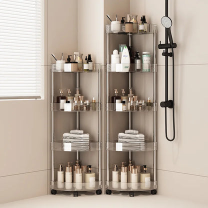 Shelf Trolley Bathroom Organizer Shelves Kitchen Home Large Capacity Storage Rack Acryl Cart Corner Cosmetic