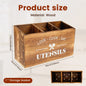 Kitchen Countertop Organizer and Cooking Tools Storage Wooden Kitchen Utensil Holder 3 Compartments Sturdy Silverware Holder
