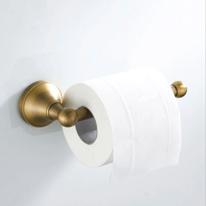 Bathroom Accessories Antique Brass Wall Mounted Toilet Paper Holder Towel Ring Robe Coat Hook Bathroom Hardware