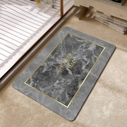 Bathroom Rugs Soft Diatomaceous Earth Floor Mat Super Absorbent Toilet Carpet Door Foot Mats Bath Non-slip Rubber Shower Rug Pad