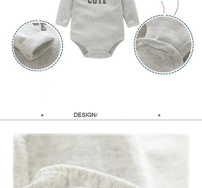 Newborn Baby Girls Clothes Set Pure Cotton Clothes Soft Cute Animal Kids Bodysuits+Pants Outfit Toddler 3Pcs Kids Bebe 6-24M